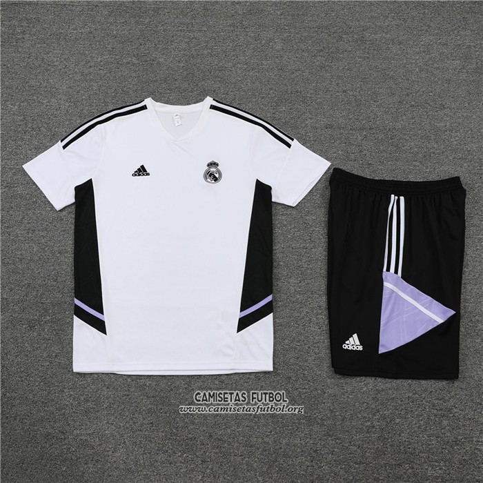 Chandal del Real Madrid Manga Corta 2022/2023 Blanco - Pantalon Corto